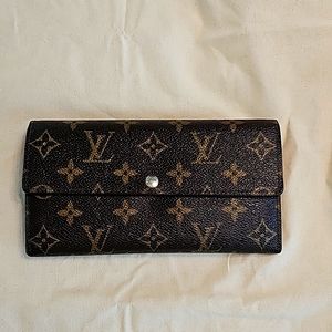 Louis Vuitton Wallet Porte Monnaie Monogram Pochette Credit Long Wallet
